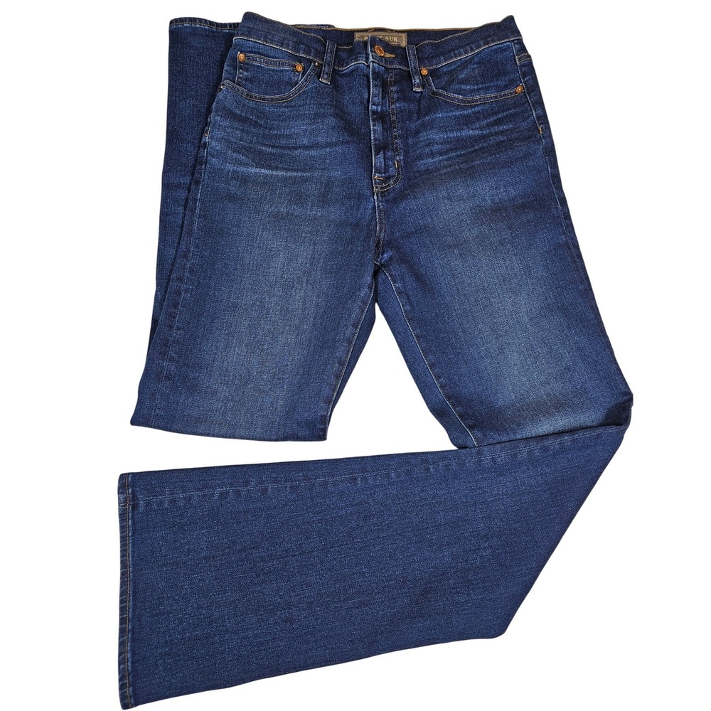 Point Sur J.Crew Skinny Flare Jeans Dark Wash Indigo Denim Womens 28 High Rise